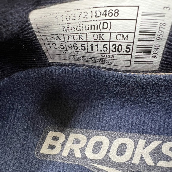 Brooks Levitate 5 Stealth Fit Men's Size 12.5 Running Shoes Sneakers Blue Gray - Picture 9 of 10